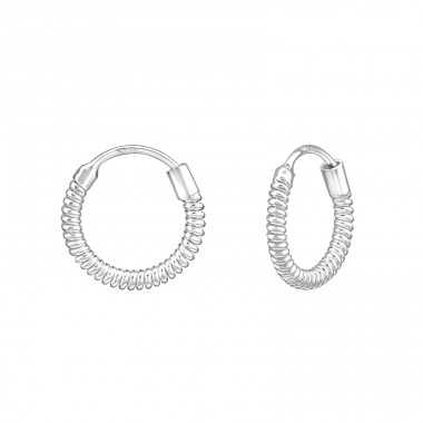 12mm Hoops - 925 Sterling Silver Ear Hoops A4S48239