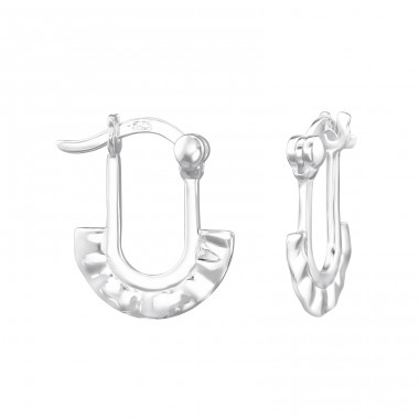 Pattern - 925 Sterling Silver Ear Hoops A4S48418