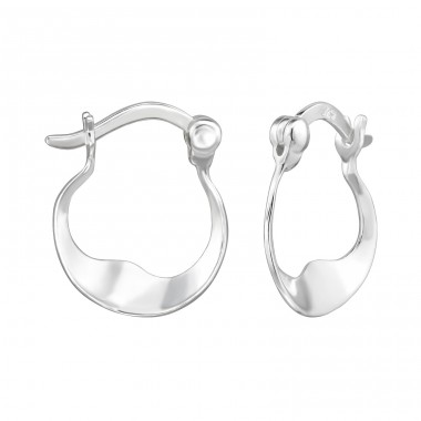 Geometric circles - 925 Sterling Silver Ear Hoops A4S48706