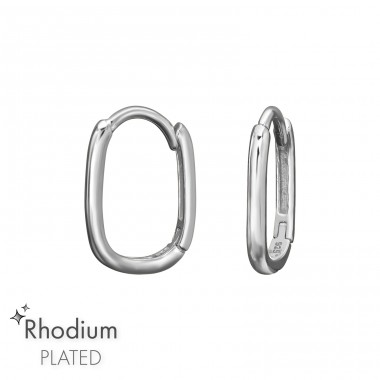 Oval Huggie - 925 Sterling Silver Huggies A4S47160