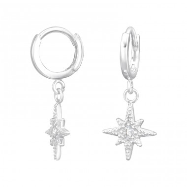 North Star - 925 Sterling Silver Huggies A4S47334