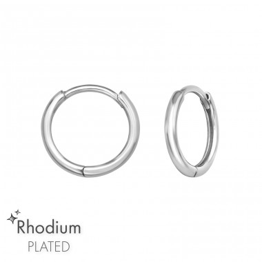 Huggie Rhodium Plated - 925 Sterling Silver Huggies A4S47571