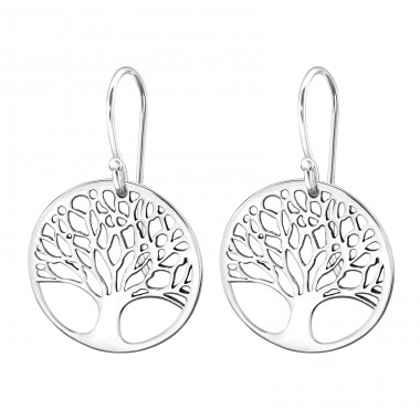 Tree Of Life - 925 Sterling Silver Plain Earrings A4S29428