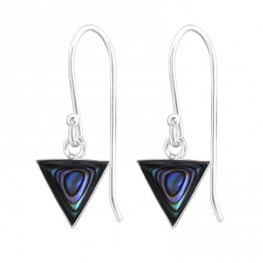 Triangle - 925 Sterling Silver Plain Earrings A4S31920