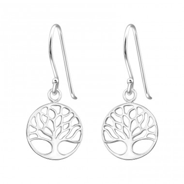 Tree Of Life - 925 Sterling Silver Plain Earrings A4S49031