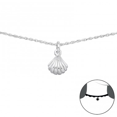 Hülse - 925er Silber Choker Halskette A4S34708