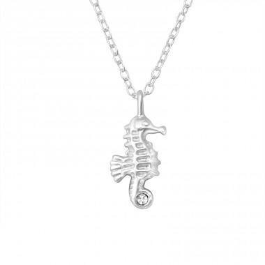 Sea Horse - 925 Sterling Silver Necklace with stones A4S24884