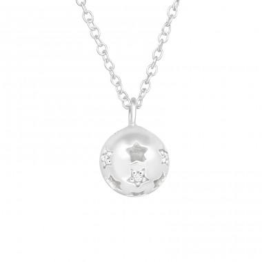 Star - 925 Sterling Silver Necklace with stones A4S40418