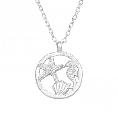 Sea World - Schmuck Silber 925 Halsketten mit Steinen A4S41190