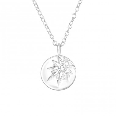 Meteor Star - 925 Sterling Silver Necklace with stones A4S43485