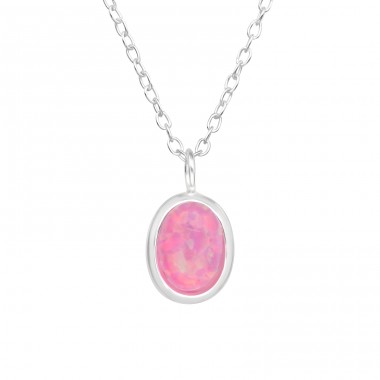 Colier opal oval - Argint 925 Coliere Bijuterii A4S45165