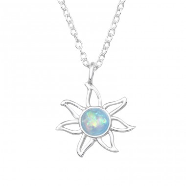 Sunburst Opal - 925 Sterling Silver Necklace With Stones A4S46980