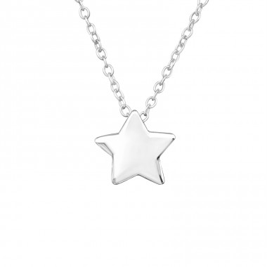 Star - 925 Sterling Silver Necklace without stones A4S17073