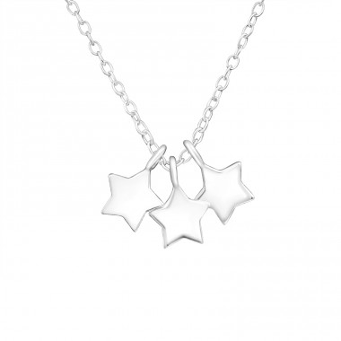 Stars - 925 Sterling Silver Necklace without stones A4S17074