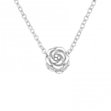 Rose - 925 Sterling Silver Necklace without stones A4S17455