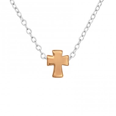 Cross - 925 Sterling Silver Necklace without stones A4S17728