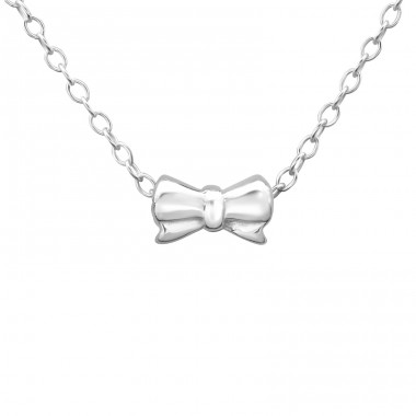 Tie Bow - 925 Sterling Silver Necklace without stones A4S17735