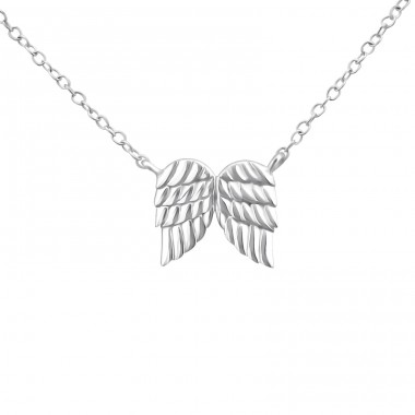 Wing - 925 Sterling Silver Necklace without stones A4S20020