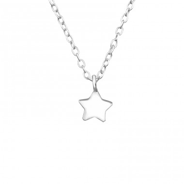 Star - 925 Sterling Silver Necklace without stones A4S22016