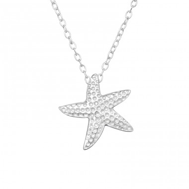 Starfish - 925 Sterling Silver Necklace without stones A4S22209