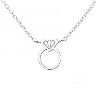 Ring - 925 Sterling Silver Necklace without stones A4S23185