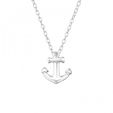 Anchor - 925 Sterling Silver Necklace without stones A4S23532