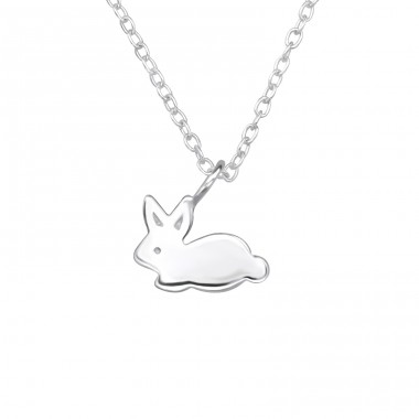 Rabbit - 925 Sterling Silver Necklace without stones A4S29660