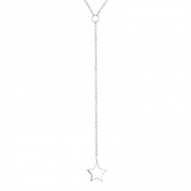 Star Y - 925 Sterling Silver Necklace without stones A4S31764