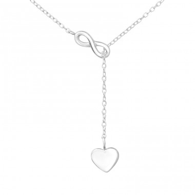 Infinity Love Y - 925 Sterling Silver Necklace without stones A4S32207