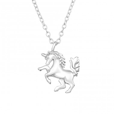 Ein Einhorn - 925er Silber Halskette ohne Steine A4S32222