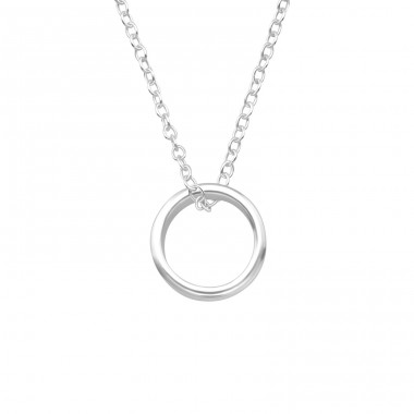 Hanging Ring - 925 Sterling Silver Necklace without stones A4S32418