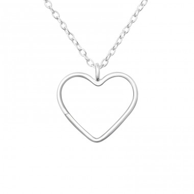 Heart - 925 Sterling Silver Necklace without stones A4S36437