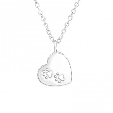 Heart - 925 Sterling Silver Necklace without stones A4S37188