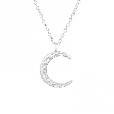 Moon - 925 Sterling Silver Necklace without stones A4S37673