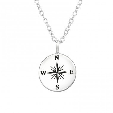 Compass - 925 Sterling Silver Necklace without stones A4S37900