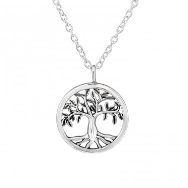 Tree Of Life - 925 Sterling Silver Necklace without stones A4S37901