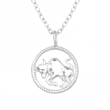 Taurus Zodiac Sign - 925 Sterling Silver Necklace without stones A4S38789