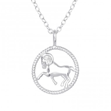 Aries Zodiac Sign - 925 Sterling Silver Necklace without stones A4S38797