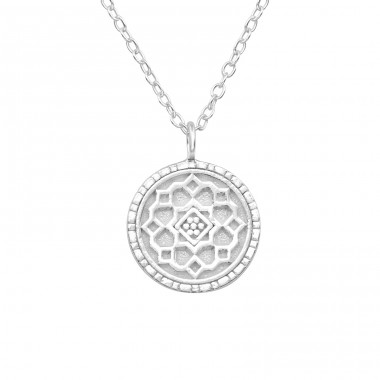 Flower - 925 Sterling Silver Necklace without stones A4S39489