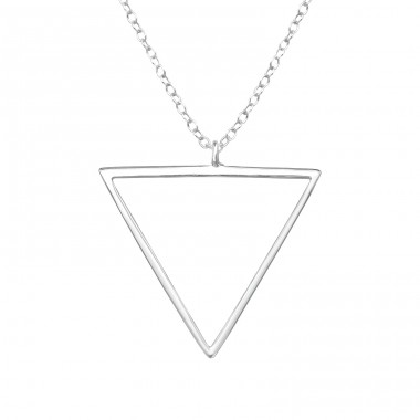 Triangle - 925 Sterling Silver Necklace without stones A4S39711