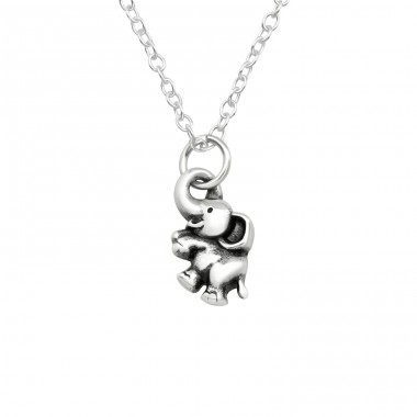 Elephant - 925 Sterling Silver Necklace without stones A4S40023