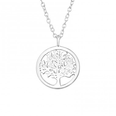 Tree Of Life - 925 Sterling Silver Necklace without stones A4S40035