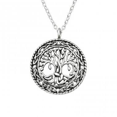 Tree Of Life - 925 Sterling Silver Necklace without stones A4S40037