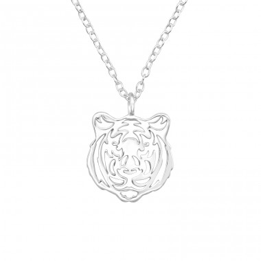 Tiger - 925 Sterling Silver Necklace without stones A4S40420