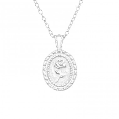 Rose - 925 Sterling Silver Necklace without stones A4S40574