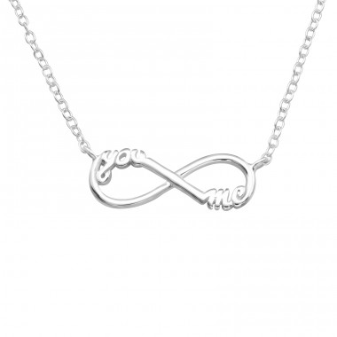 Infinity - 925 Sterling Silver Necklace without stones A4S41012