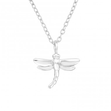 Dragonfly - 925 Sterling Silver Necklace without stones A4S41445