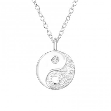 Ying Und Yang - 925er Silber Halskette ohne Steine A4S41825