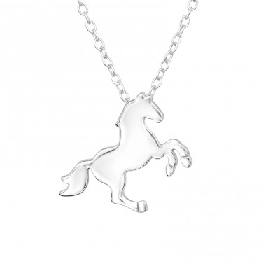 Horse - 925 Sterling Silver Necklace without stones A4S42465