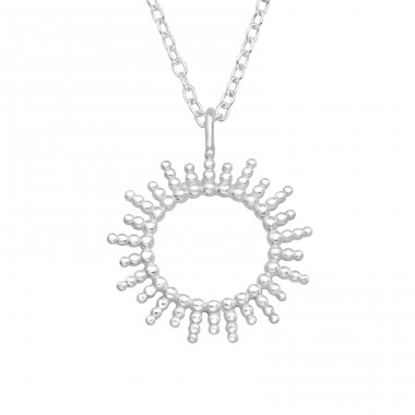 Sun - 925 Sterling Silver Necklace without stones A4S42607